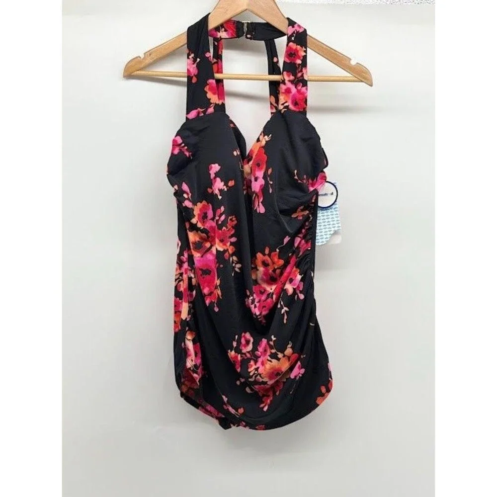 Women's Aquabella Swimsuits for All Size 16 Bathing Suit Floral One Piece NWT